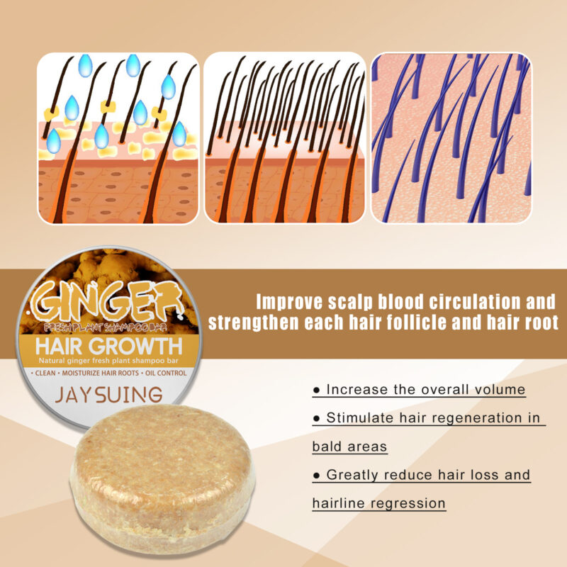 Ginger Shampoo Soap - Thickening & Moisturizing with Natural Ingredients - Image 4