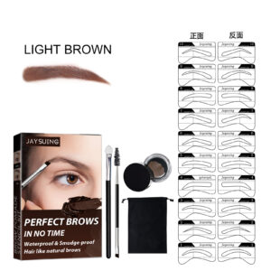 Eyebrow Cream Set Waterproof Long-Lasting Natural Makeup with Brush
