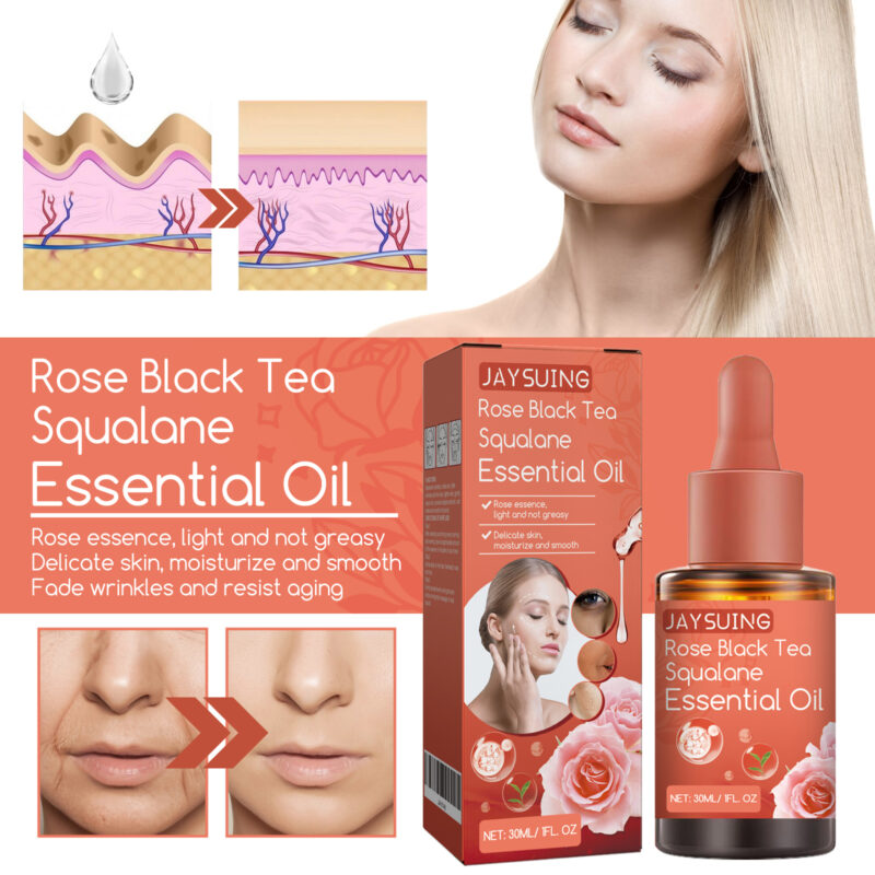 Rose Black Tea Squalane Serum - Hydrate, Brighten, Smooth Skin - Image 4