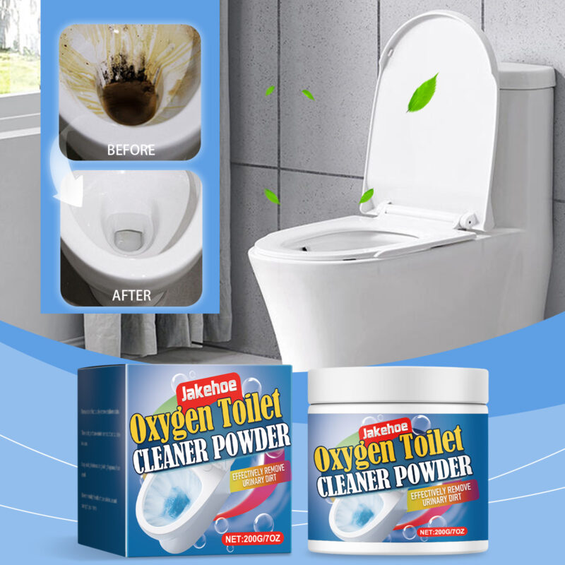 Jakehoe Oxygen Toilet Cleaner Powder - Fast Foaming Toilet Stain Remover with Natural Ingredients - Image 2