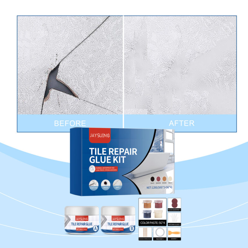 Tile Repair Glue Set - Scratch & Crack Repair, Waterproof, Color Adjustable - Image 2