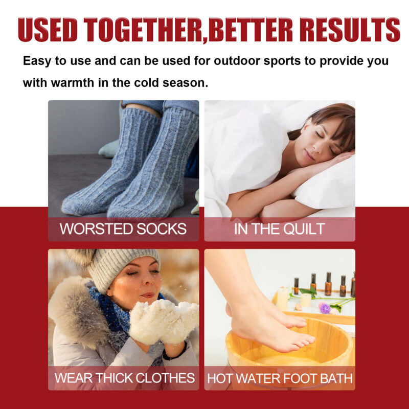 Self-Heating Foot Patches - 10 Pairs, Compact Portable Warmth - Image 3