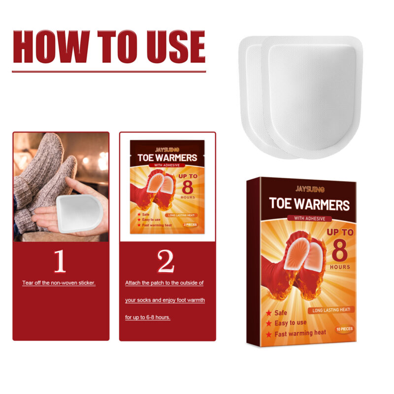 Self-Heating Foot Patches - 10 Pairs, Compact Portable Warmth - Image 6