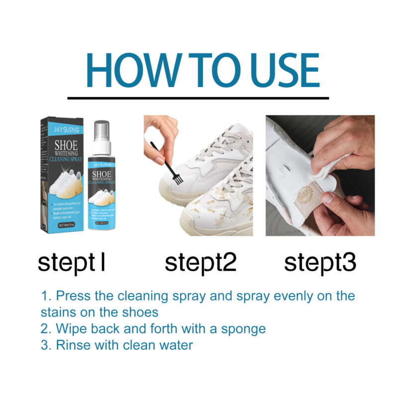 Portable Shoe Brightening Spray - White Stain Remover & Natural Cleaner - Image 6