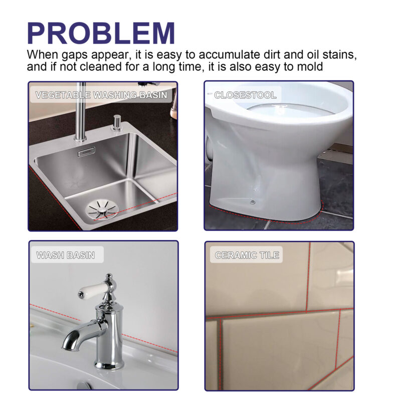 Waterproof & Mildew-Resistant Tile Gap Filler for Bathrooms, Kitchens, Sinks - Image 3