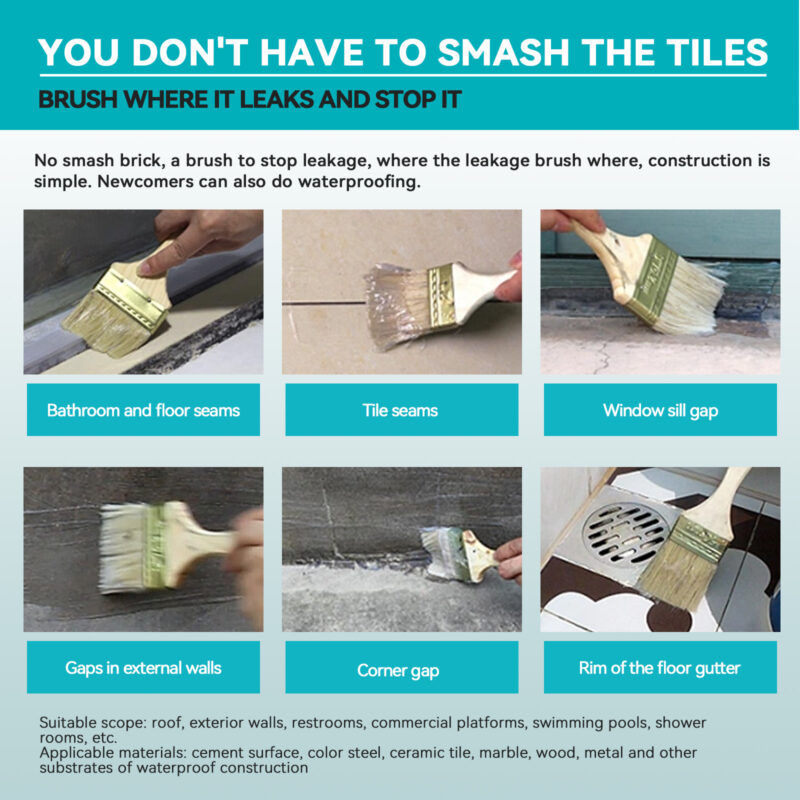 Transparent Waterproof Adhesive for Kitchen Bathroom Wall Roof Leak Repair - Image 4