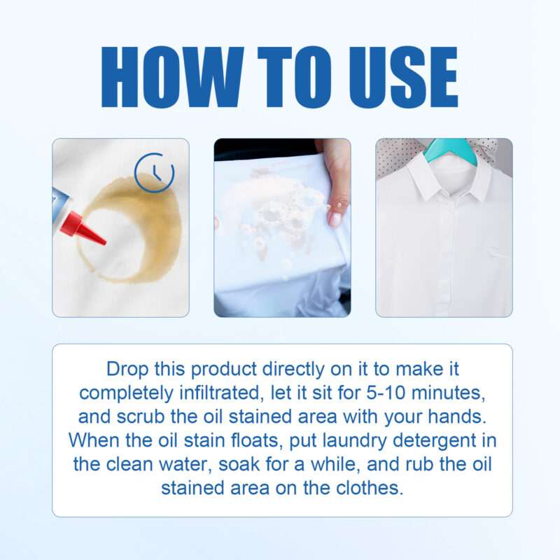 Gentle Stain Remover for Oil, Blood & Sweat Stains - Clothing Cleaner - Image 6