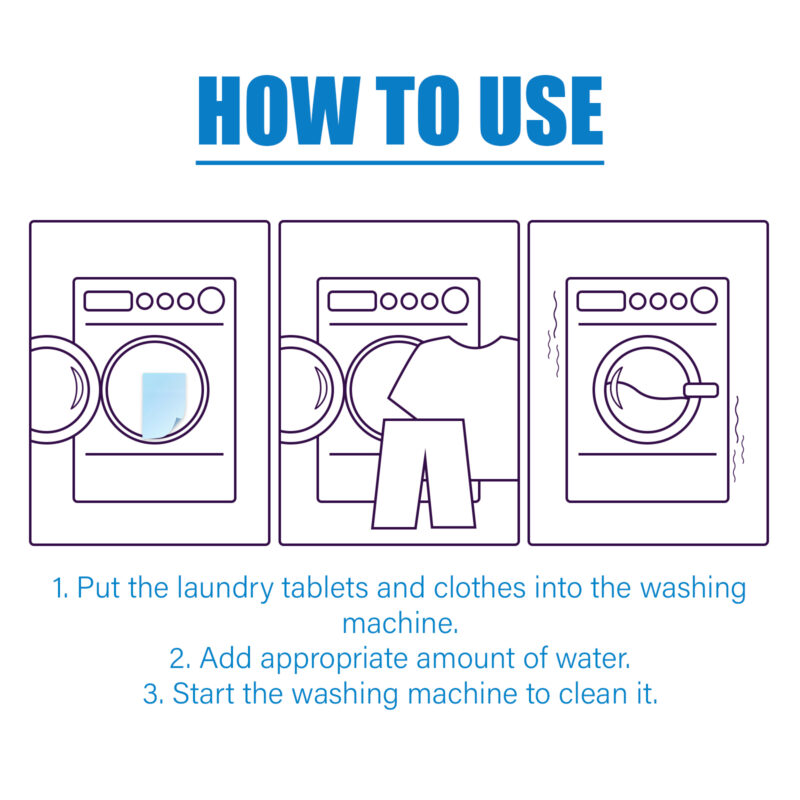 Multi-Purpose Laundry Tablets for Oil, Dirt, Mildew Stain Removal & Fresh Scent - Image 6
