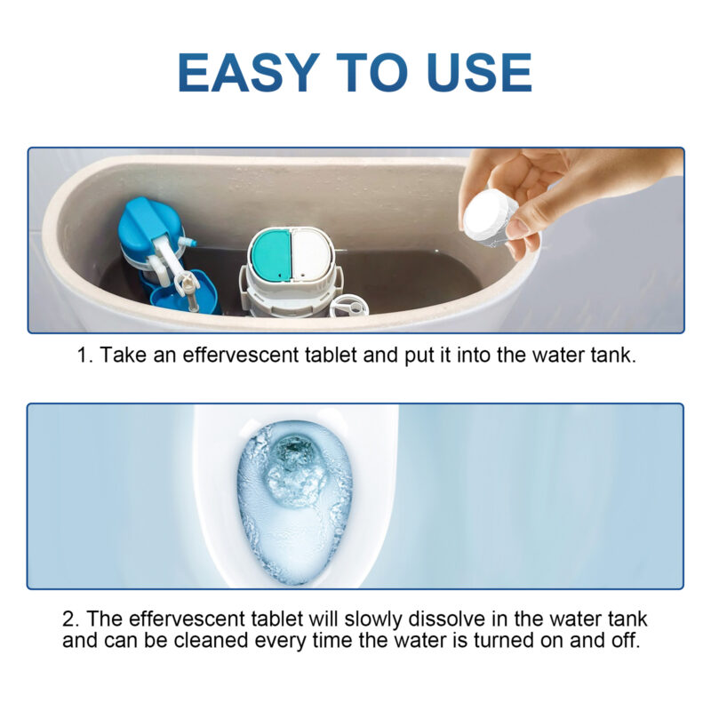 Toilet Cleaning Tablets: Effervescent Stain & Odor Remover, 30-Day Descaling - Image 6