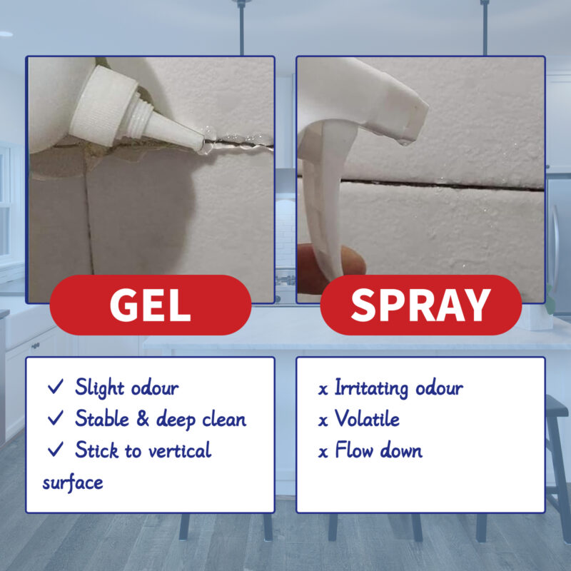 Natural Mildew Remover Gel for Bathroom Tile, Floor Stain & Crevice Cleaning - Image 4