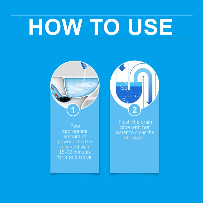 Drain Cleaning Powder - Dissolves Oil Blockages in Kitchen & Bathroom Pipes - Image 6