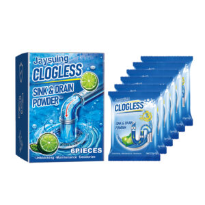 Drain Cleaning Powder Dissolves Oil Blockages in Kitchen and Bathroom Pipes
