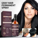 Plant Based Black Hair Spray for Covering White Hair with Natural Gloss