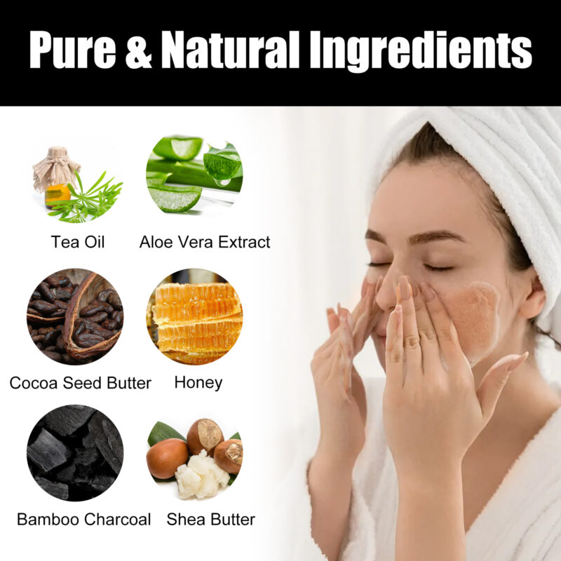 Shea Butter Black Soap - Moisturizing Daily Cleanser for Clear Pores & Smooth Skin - Image 5