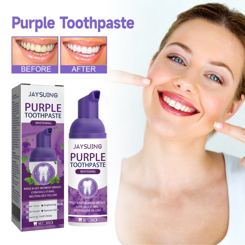 Purple Whitening Toothpaste Gentle Daily Care for Clean Teeth and Fresh Breath - Image 2