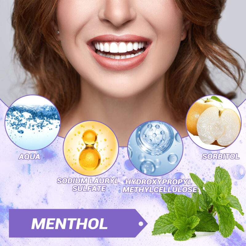 Purple Whitening Toothpaste Gentle Daily Care for Clean Teeth and Fresh Breath - Image 5