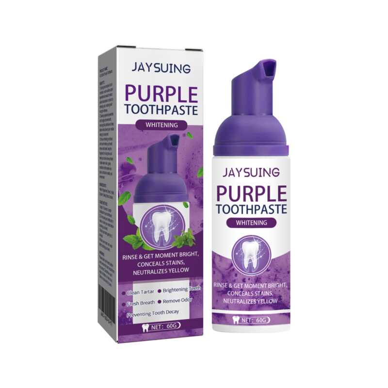 Purple Whitening Toothpaste Gentle Daily Care for Clean Teeth and Fresh Breath