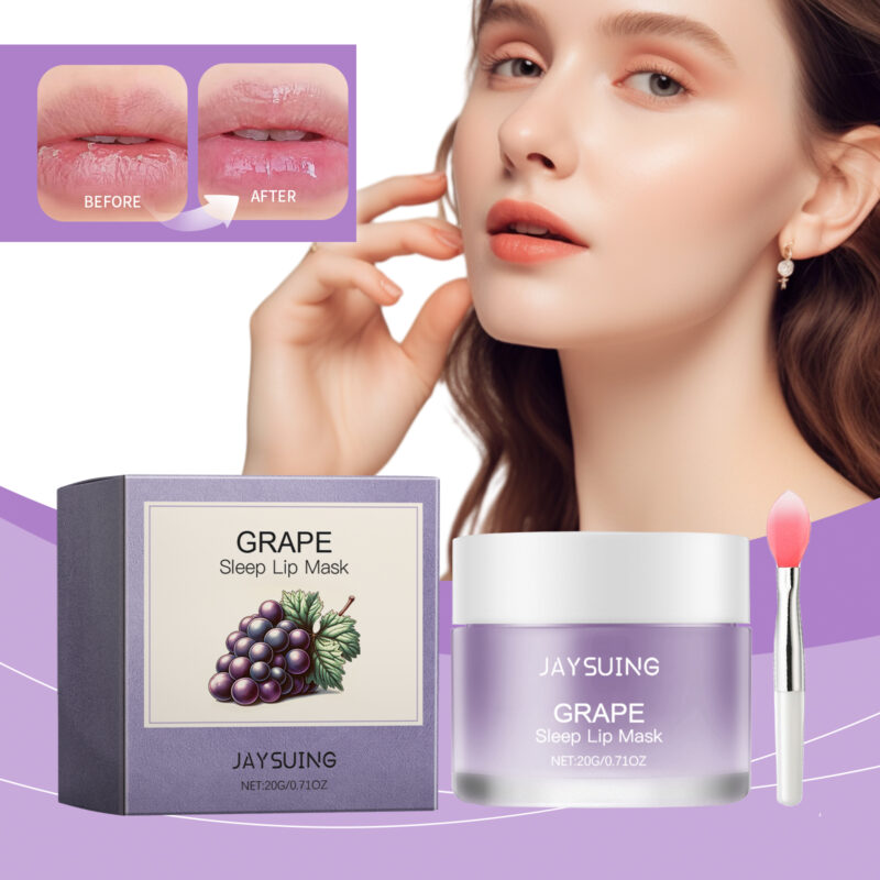 Grape Overnight Lip Mask - Nourishing Moisturizing Gentle Lip Care - Image 2