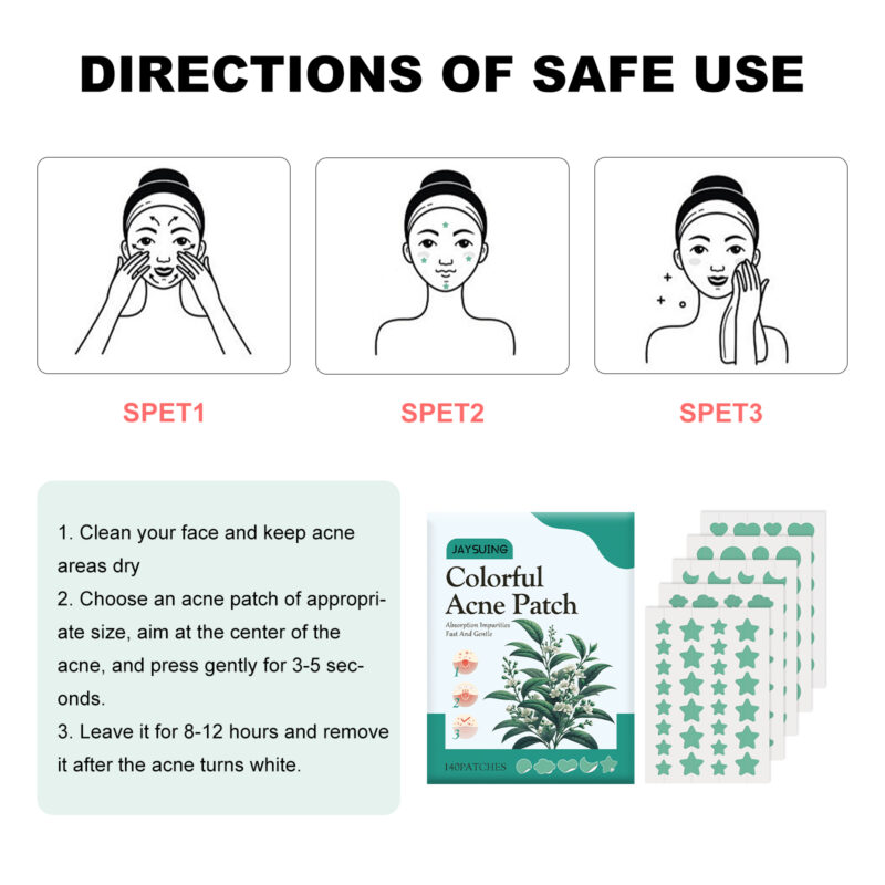 Green Acne Patches - Irregular-Shaped for Daily Pimple Care - Image 6