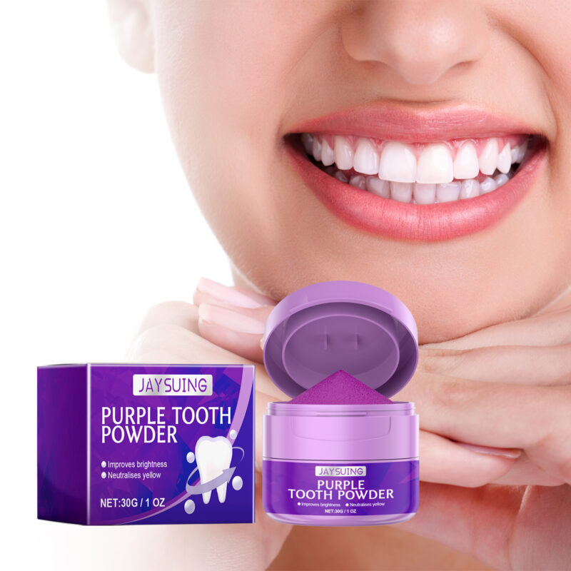 Purple Tooth Powder for Fresh Breath & Natural Teeth Brightening - Image 2