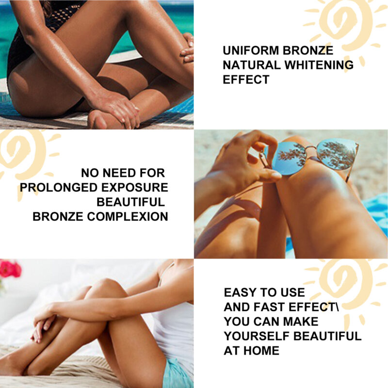 Natural Black Cream Moisturizing Tan Lotion for Beach Sunbathing & Hydrating Bronzer - Image 3