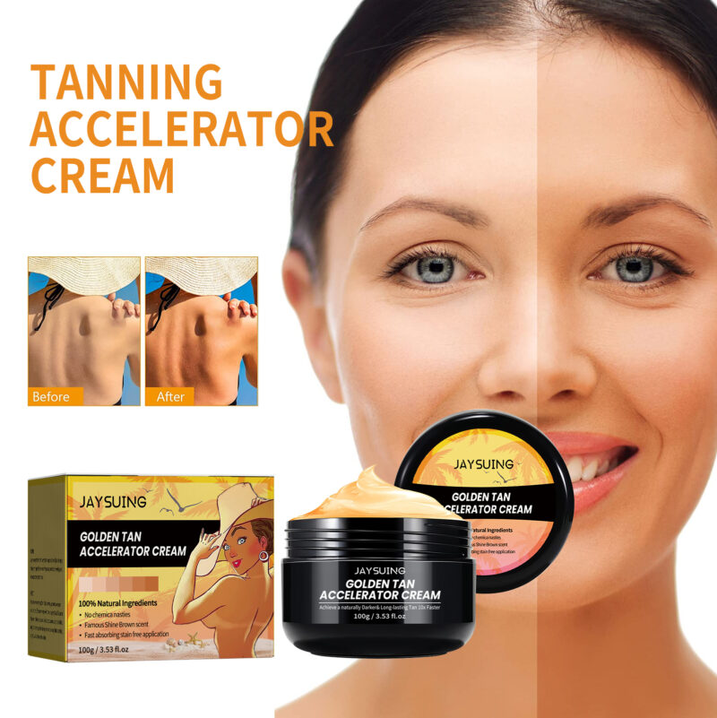 Natural Black Cream Moisturizing Tan Lotion for Beach Sunbathing and Hydrating Bronzer