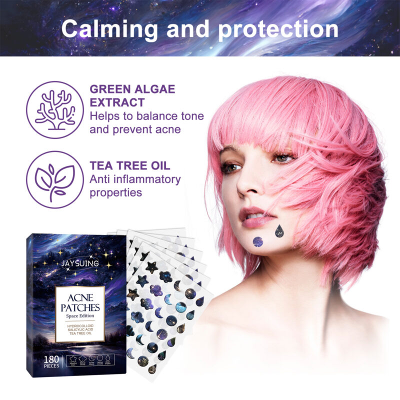 Acne Patches with Salicylic Acid & Tea Tree Oil - Waterproof, Breathable Skin Care - Image 3