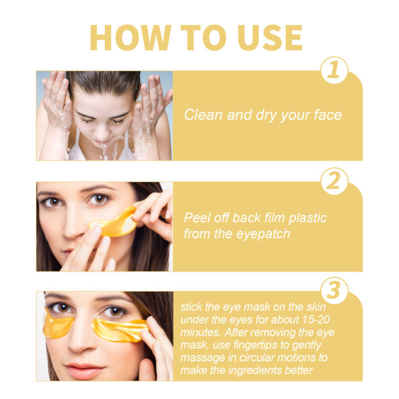 24k Gold Eye Mask - Hydrating Under-Eye Care to Reduce Fine Lines & Dark Circles - Image 6