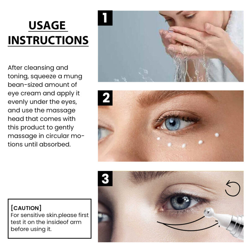 Collagen Peptide Eye Cream - Hydrating Formula for Fine Lines & Dark Circles - Image 6