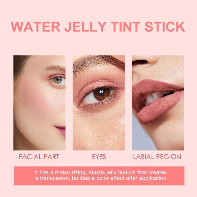 Jelly Blush Lip & Cheek Gloss Stick - Watercolor Tint Effect - Image 6