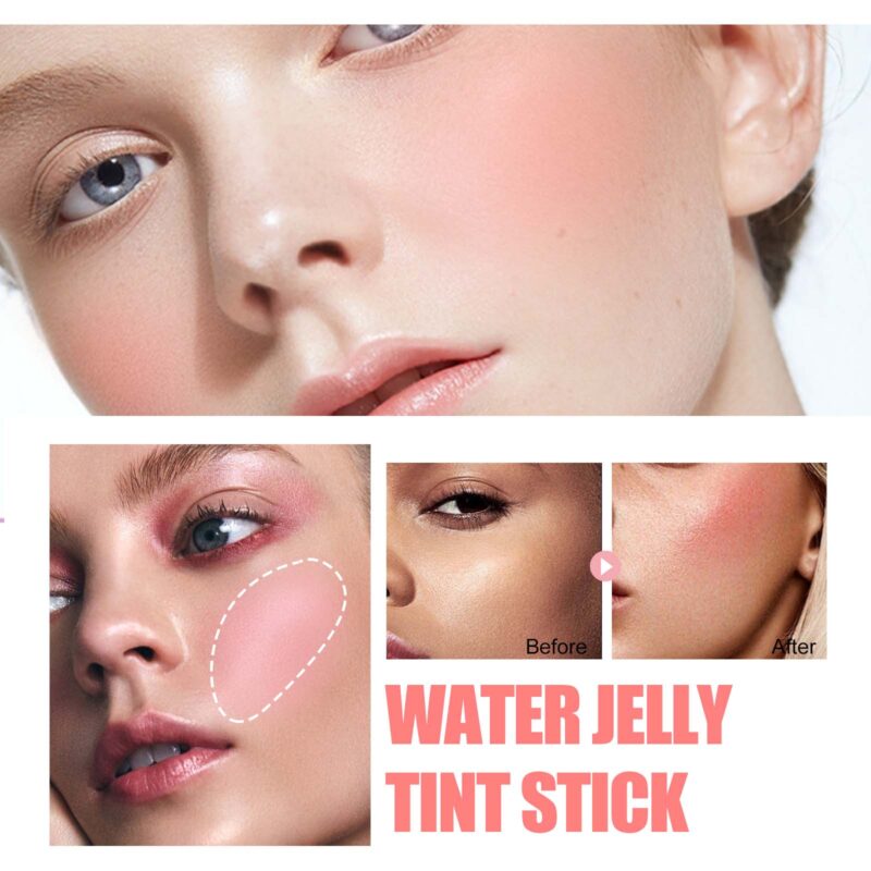 Jelly Blush Lip & Cheek Gloss Stick - Watercolor Tint Effect - Image 7