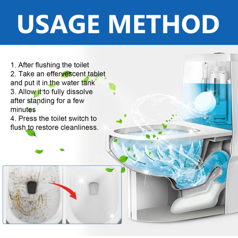 Toilet Cleaning Effervescent Tablets: Descaling, Deodorizing, Stain Removal - Image 5