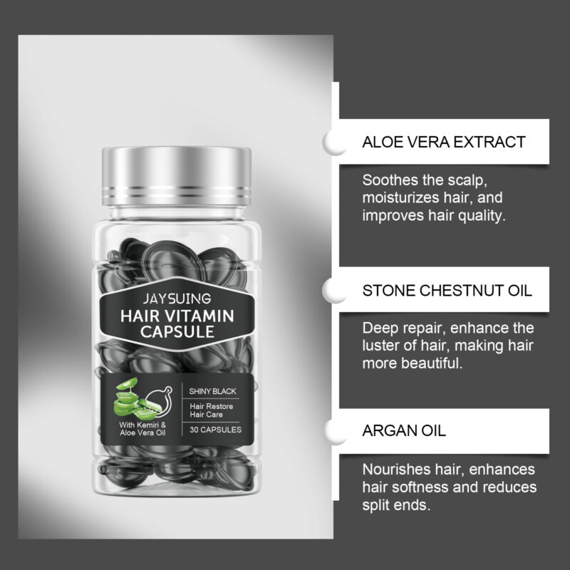 Hair Essential Oil Capsules - Nourish Dry Hair, Smooth & Shine Care - Image 3