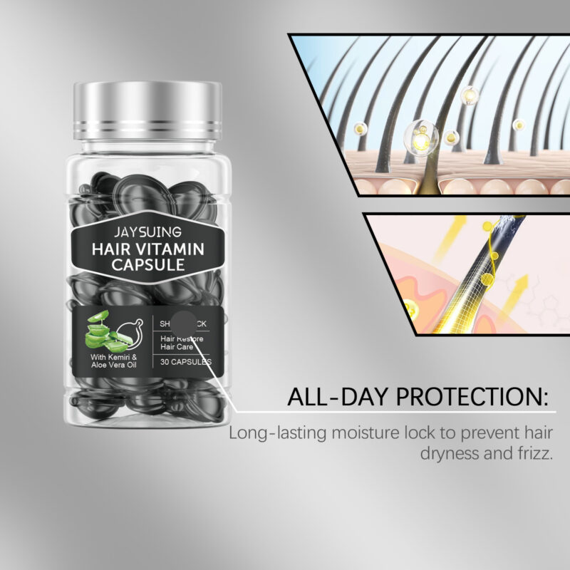 Hair Essential Oil Capsules - Nourish Dry Hair, Smooth & Shine Care - Image 4