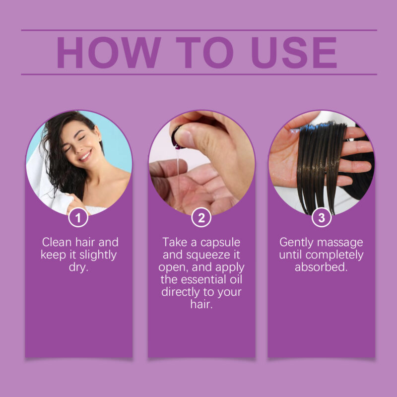 Hair Smoothing Essential Oil Capsules – Nourish Dry Hair, Smooth Frizz - Image 6