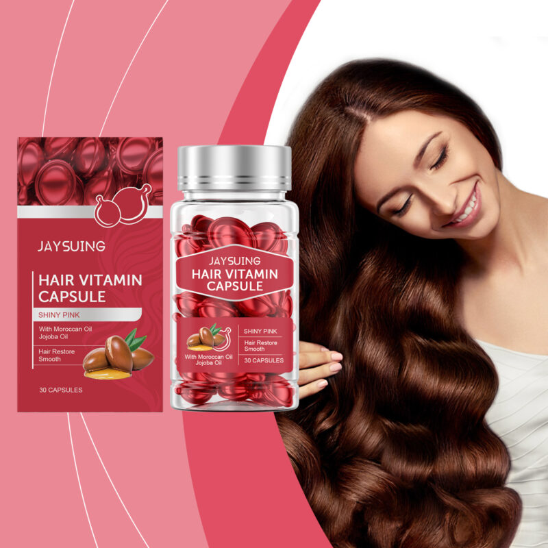 Hair Smoothing Oil Capsules - Nourish Dry Hair & Frizz Control - Image 2