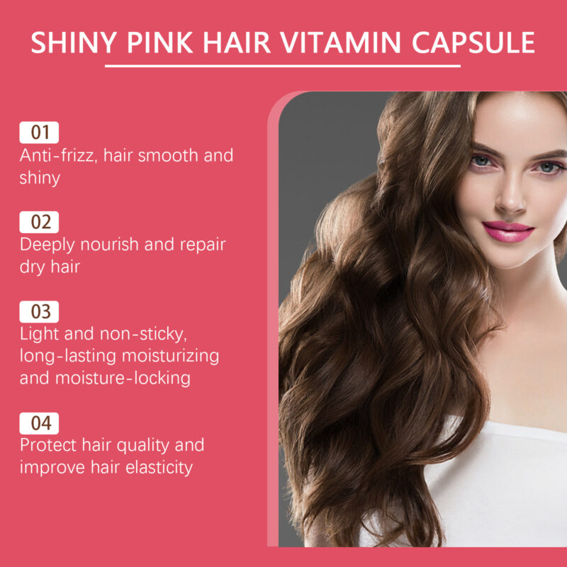Hair Smoothing Oil Capsules - Nourish Dry Hair & Frizz Control - Image 4