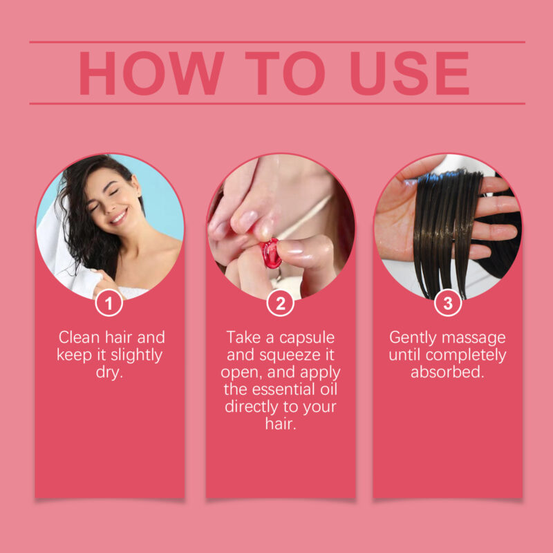 Hair Smoothing Oil Capsules - Nourish Dry Hair & Frizz Control - Image 6