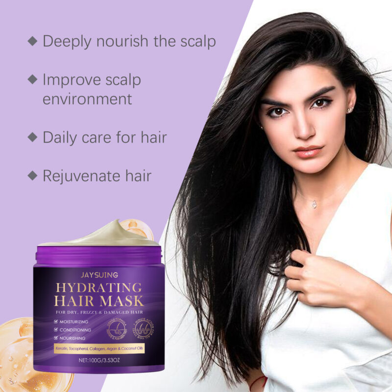 Moisturizing Hair Mask for Scalp Nourishment & Hydration - Smooth, Shiny Hair - Image 3