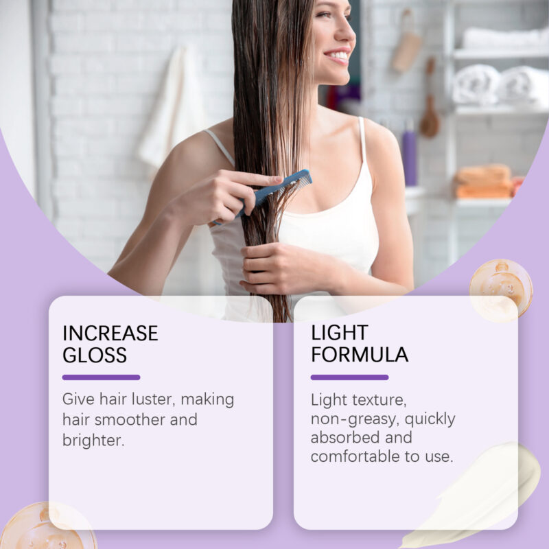 Moisturizing Hair Mask for Scalp Nourishment & Hydration - Smooth, Shiny Hair - Image 4
