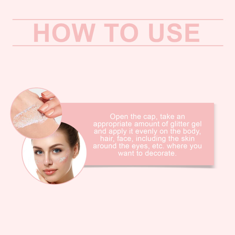 Glitter Gel - Natural Shine Face & Body Gel for Prom, Party, Rave - Image 6