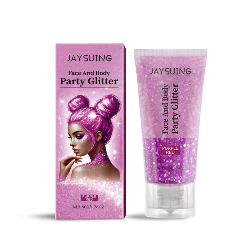 Natural Multi-Color Glitter Gel for Face, Body & Party Makeup - Image 3