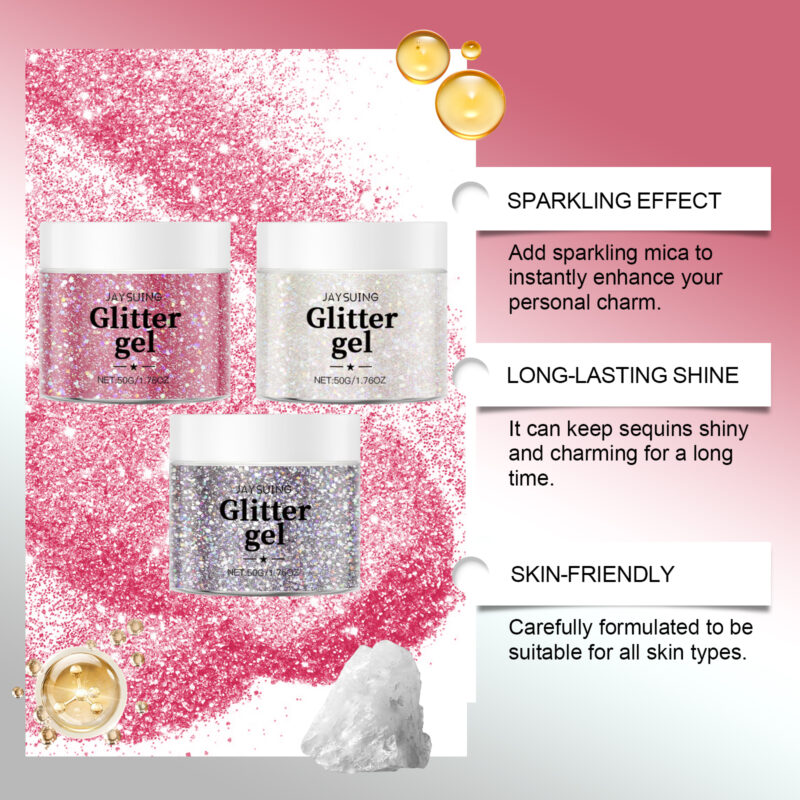 Natural Glitter Gel - Sparkle Body Makeup for Dance Raves - Image 5