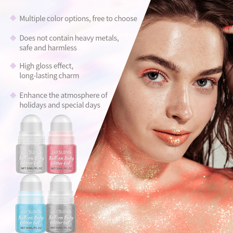 Walking Bead Body Highlighter - Natural Sparkle, Portable Roller Design - Image 6