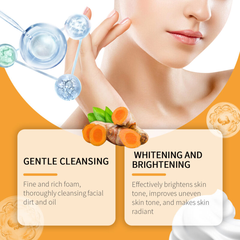 Turmeric Cleansing Mousse - Gentle Facial Pore Cleanser with Moisturizing Care - Image 3