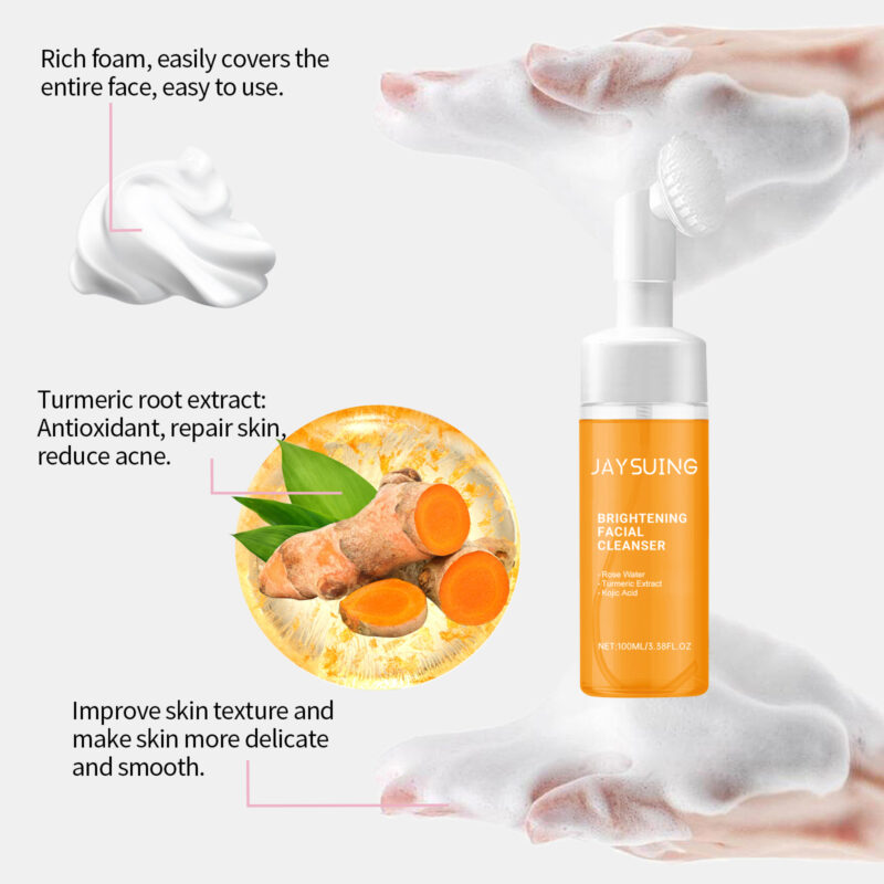 Turmeric Cleansing Mousse - Gentle Facial Pore Cleanser with Moisturizing Care - Image 4