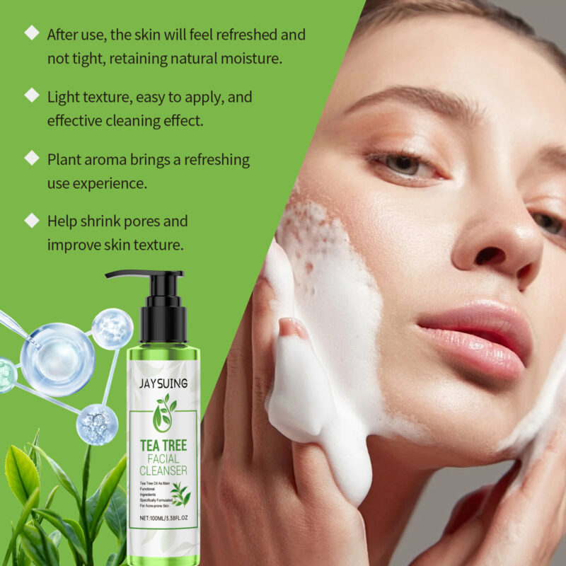 Tea Tree Cleansing Gel - Refreshing Oil Control & Gentle Moisturizing - Image 4