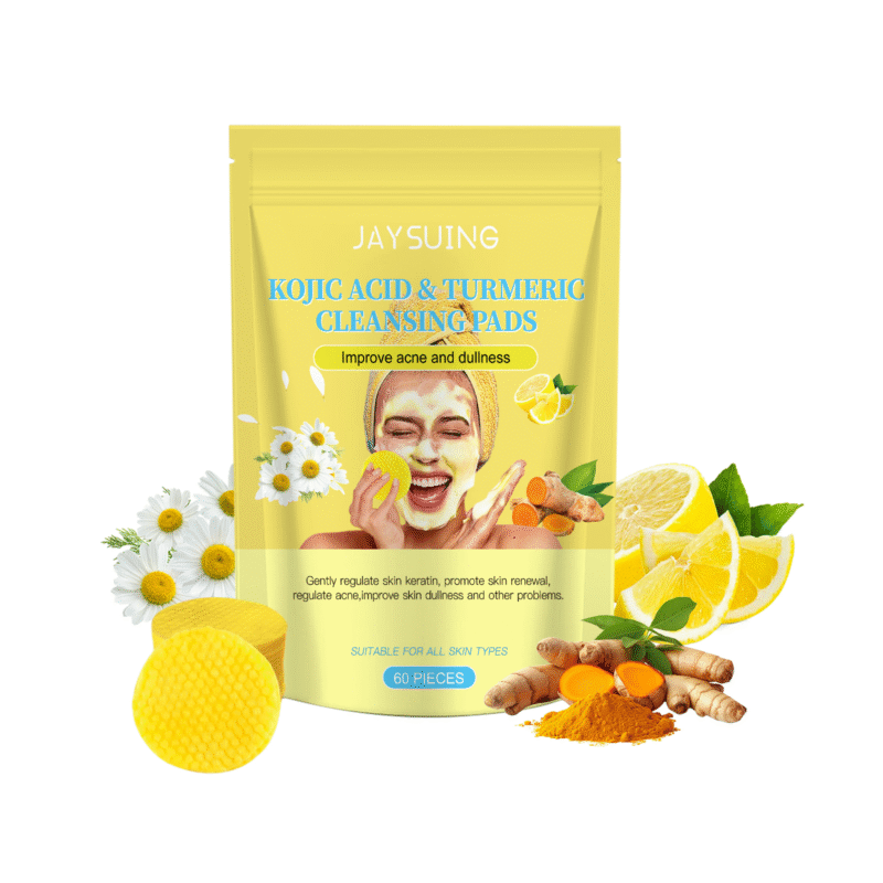 Kojic Acid Turmeric Keratin Cleansing Pads for Gentle Soothing Skincare