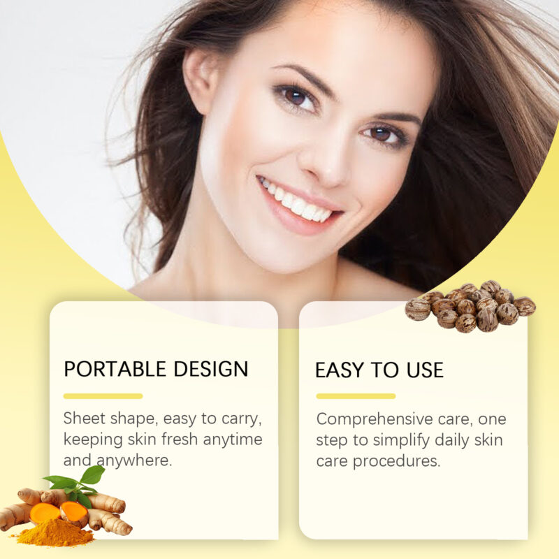 Kojic Acid Turmeric Keratin Cleansing Pads - Gentle Soothing Skincare - Image 3