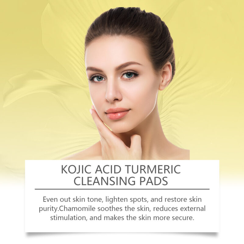 Kojic Acid Turmeric Keratin Cleansing Pads - Gentle Soothing Skincare - Image 4